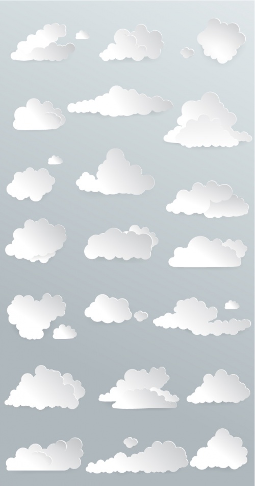 Designtnt - Vector Clouds Set 1