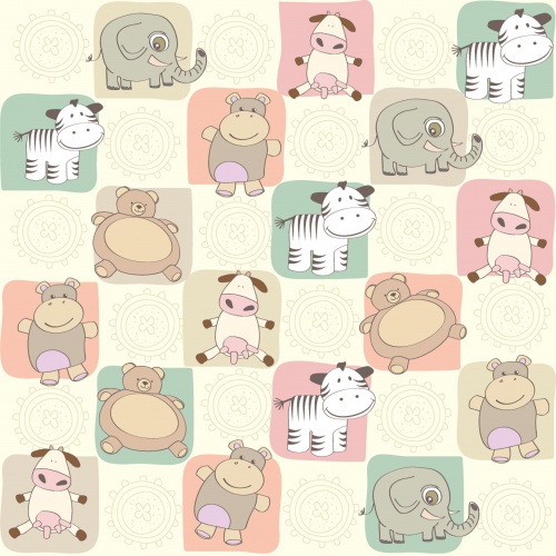 Cartoon seamless pattern with toys