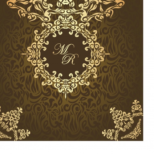 Wedding invitation with lace pattern