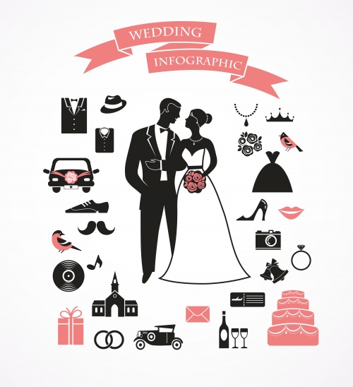     / Wedding infografic elements in vector