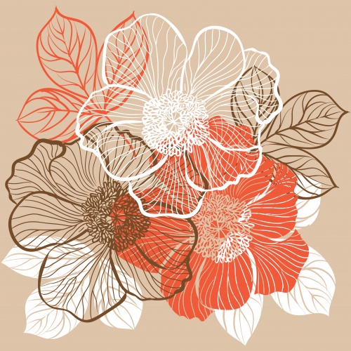     / Flower backgrounds in Vector