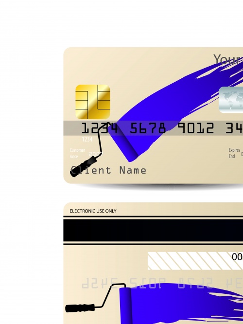    | Credit bank card template vector