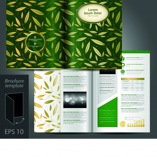      33 | Tri fold business brochure vector set 33
