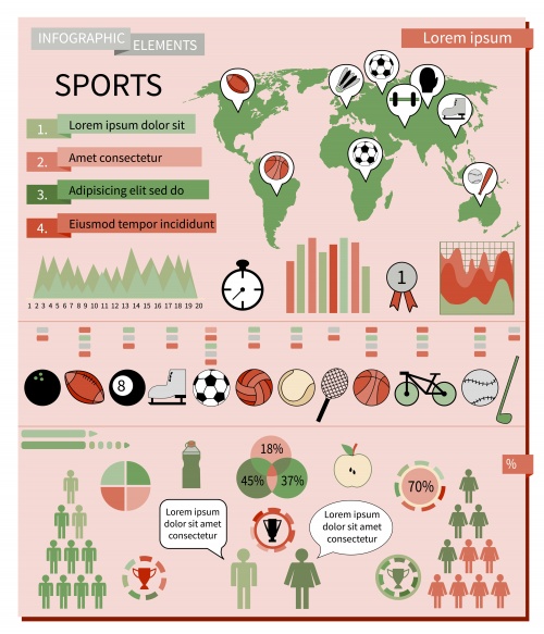   / Sport infografic in vector