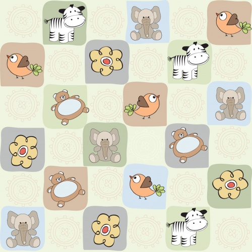 Childish seamless pattern with toys