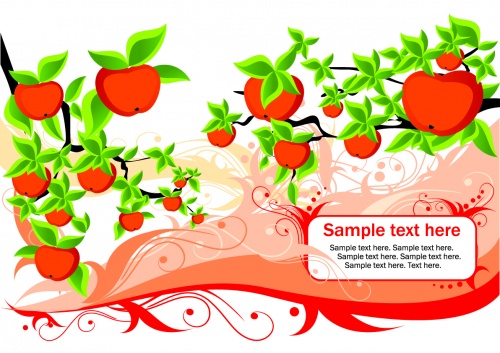 Stock: Backgrounds with apples and text