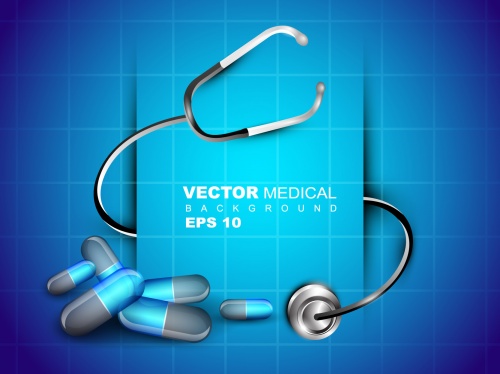 Blue Medical Backgrounds Vector