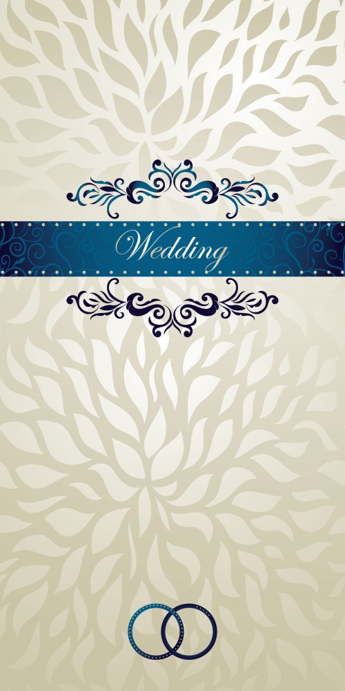 Wedding invitation with floral design