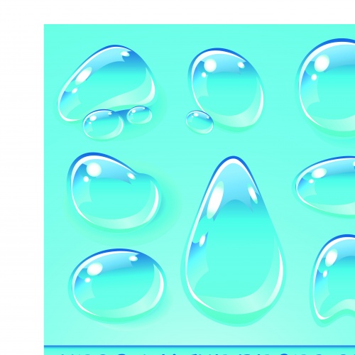     5 | Water drops vector background set 5