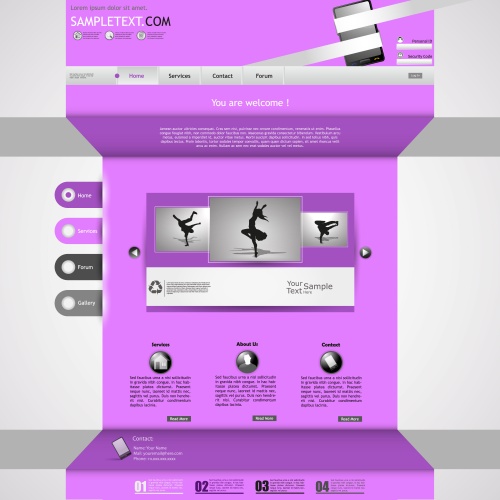    ,  43 / Infographics design template with numeration and web elements, part 43 - vector stock