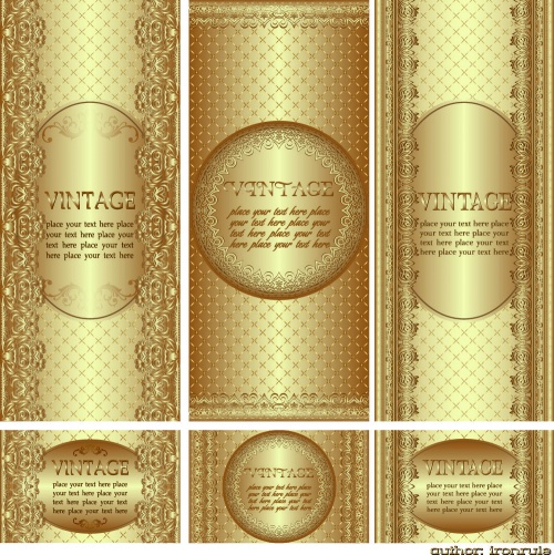 Golden vintage templates