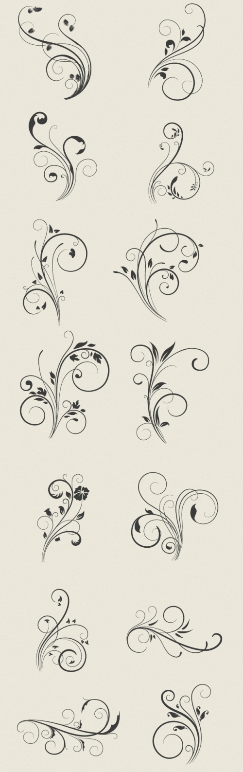 Designtnt - Vector Floral Swirls