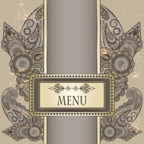      / Vintage shine menu background in vector