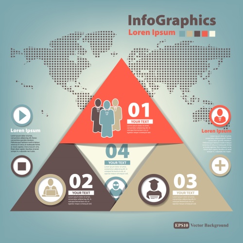  ,  40 / Infographics design template with numeration, part 40 - vector stock