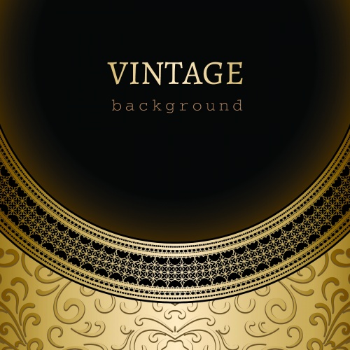Golden Vintage Backgrounds Vector