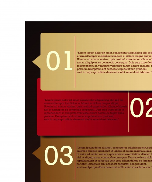     22 | Banners with numbers vector set 22