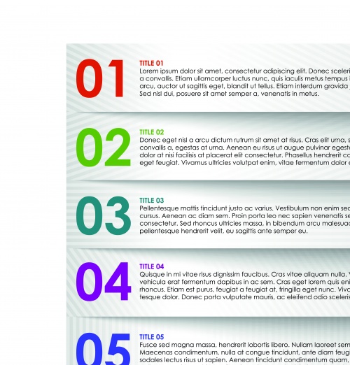     19 | Banners with numbers vector set 19