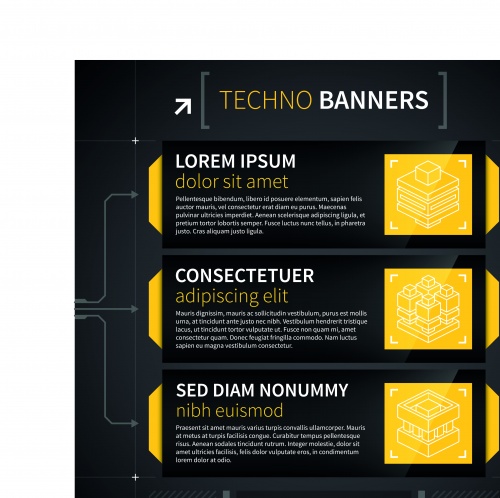   | Techno banner vector