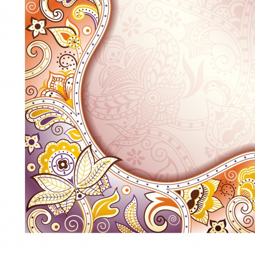 Oriental abstract floral background