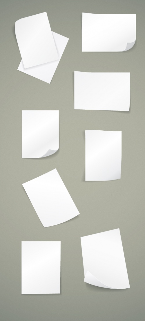 Designtnt - Blank Paper Sheets Set 1