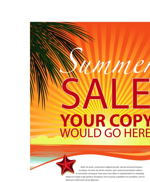     | Advertising poster travel and discounts sale vector