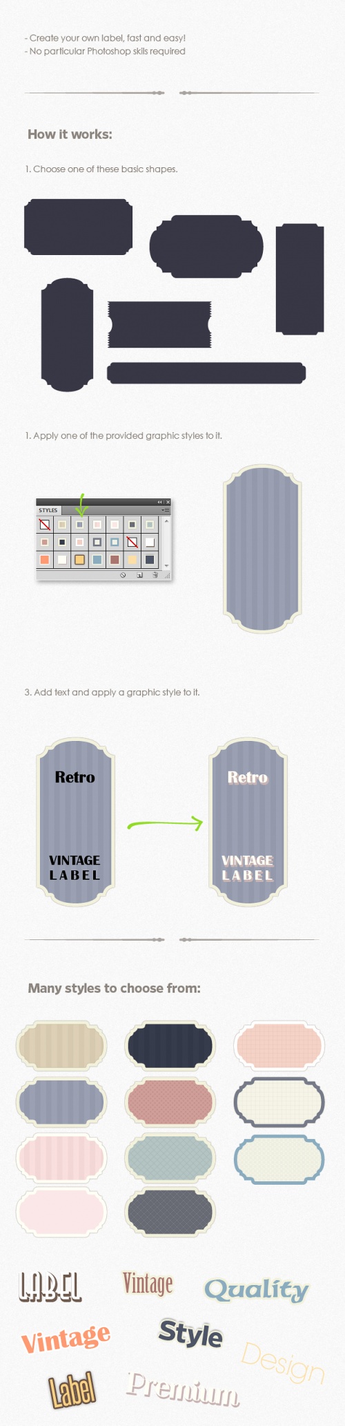 Designtnt - Retro Vintage Labels PS Generator