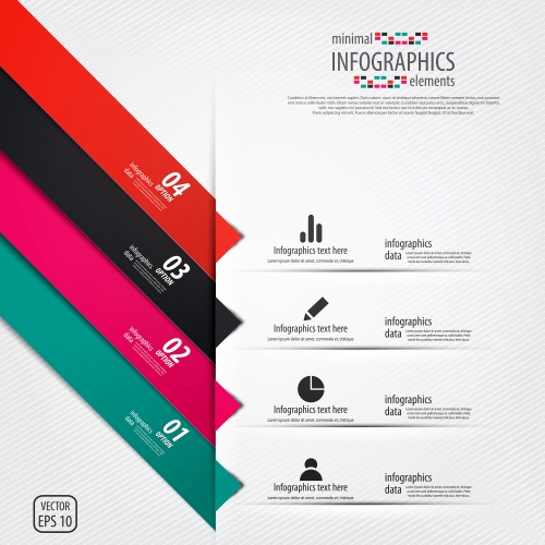 ,  34 / Infographics design template with numeration, part 34 - vector stock