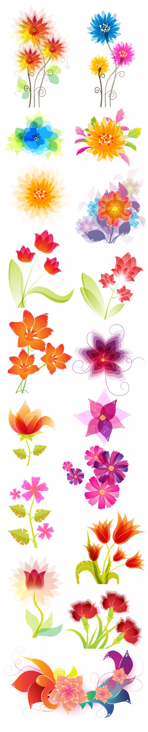 Designtnt - Vector Floral Ornaments Set 4