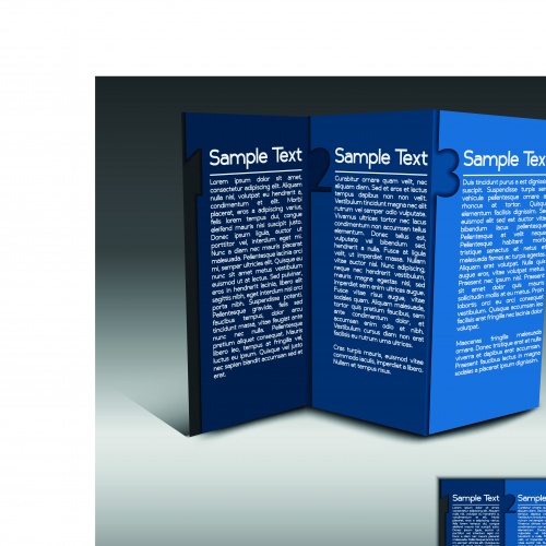      30 | Tri fold business brochure vector set 30
