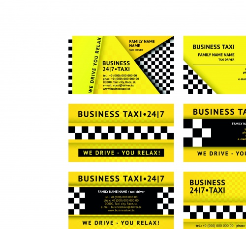     3 | Business Cards taxi driver set 3