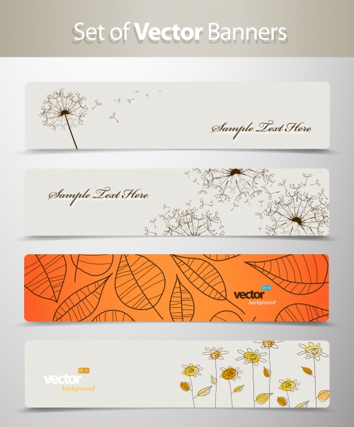 Stock: Set of abstract colorful web headers