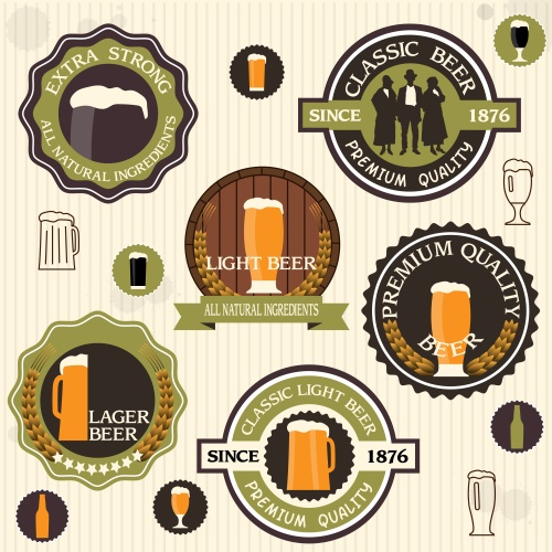   / Beer labels in vector