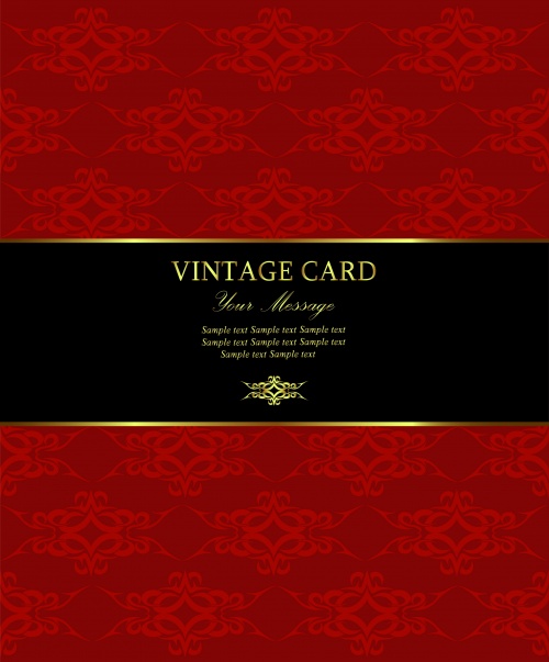 Vintage Cards & Banners Vector