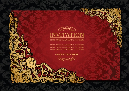 -  -   | Red and gold backgrounds - Stock Vectors