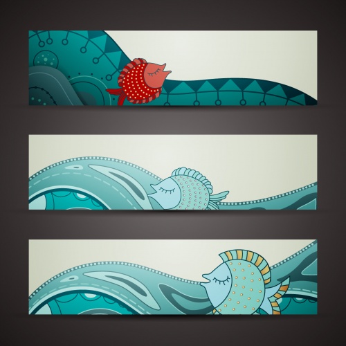 Decorative banners and Illustration