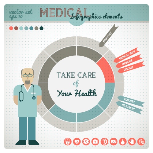         / Medical infografic and background in vector