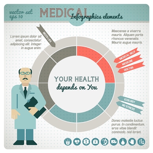         / Medical infografic and background in vector