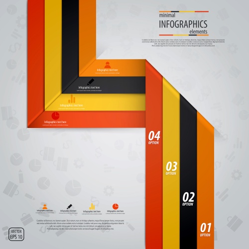 ,  32 / Infographics design template with numeration, part 32