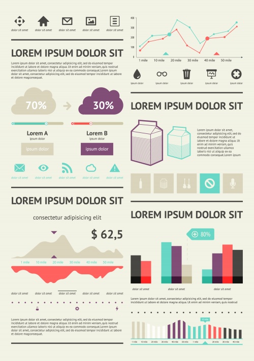 ,  27 / Infographics design template with numeration, part 27