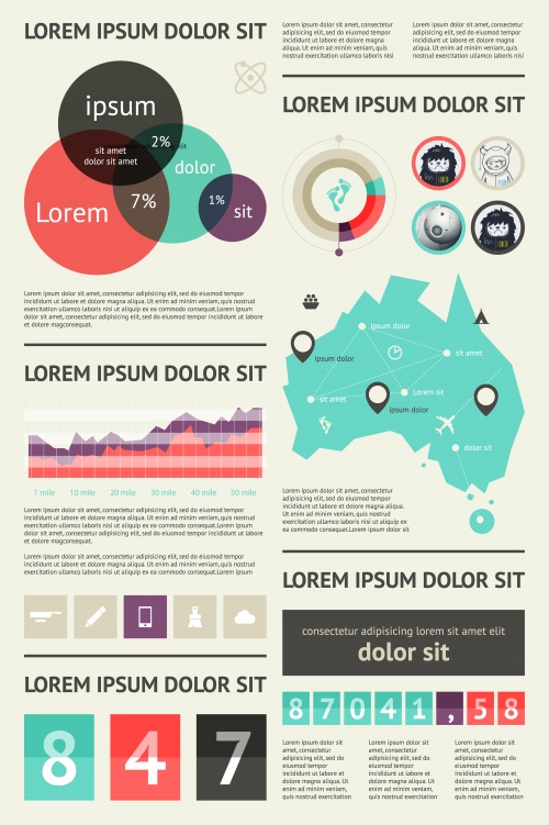 ,  27 / Infographics design template with numeration, part 27