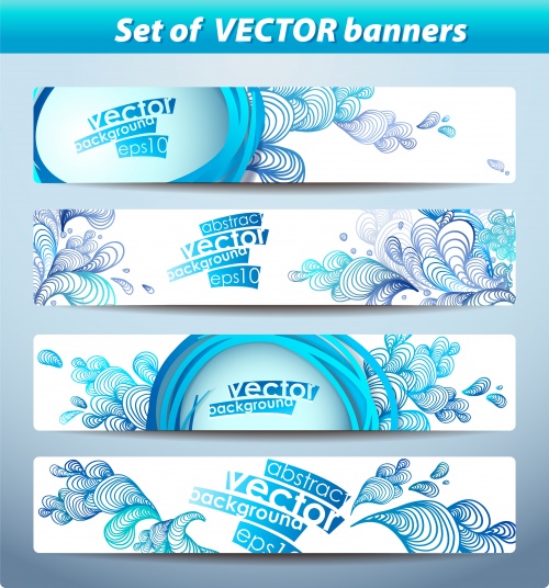 Blue banners