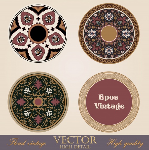   / Vintage decor and ornaments in vector