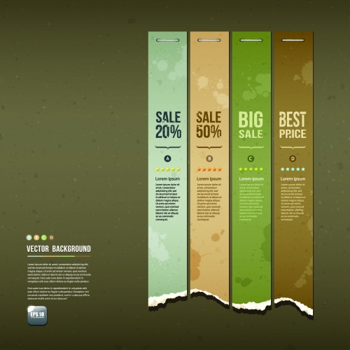 Ripped Paper Banners Vector