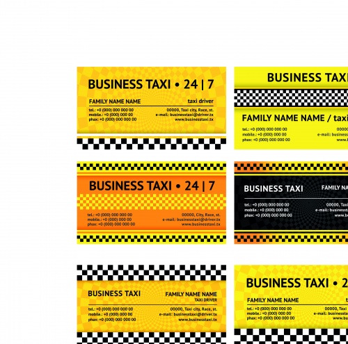     2 | Business Cards taxi driver set 2