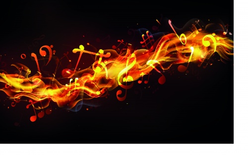   | Music template vector