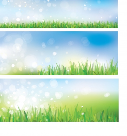 Summer or spring backgrounds and banners