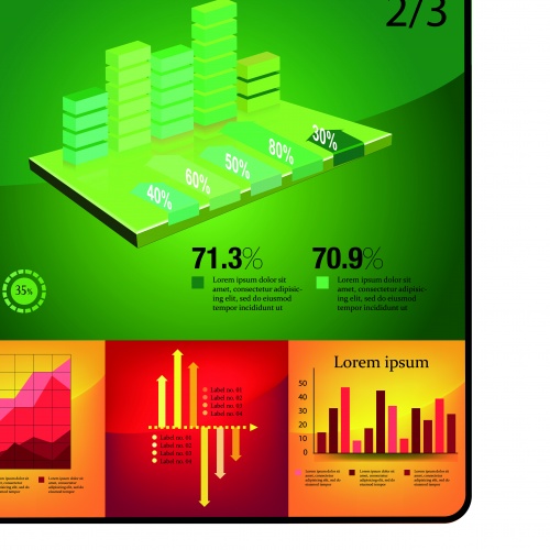     25 | Infographics and chart design elements vector set 25