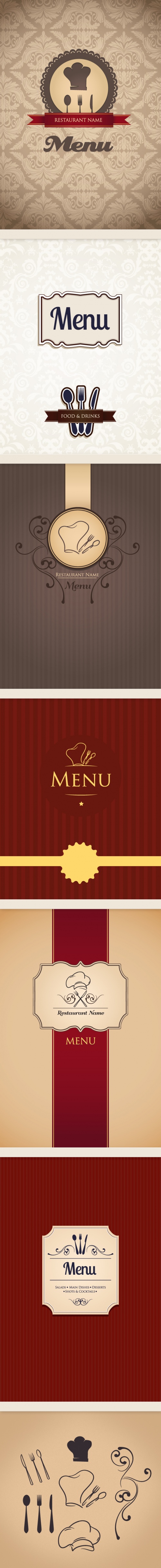 Designtnt - Restaurant Menu Vector Set