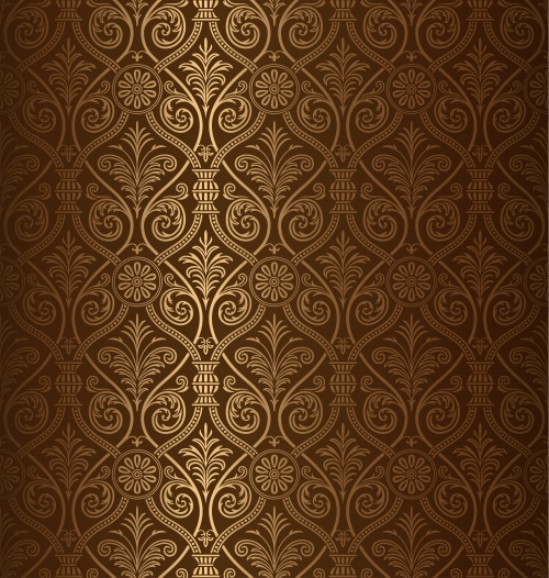     / Vintage dark background and ornaments in vector