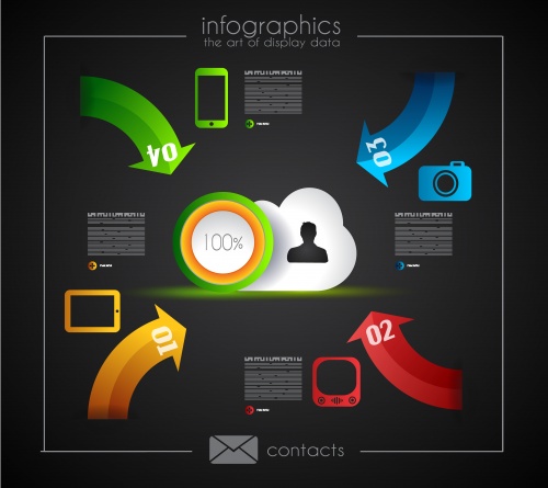 Infographics art design template